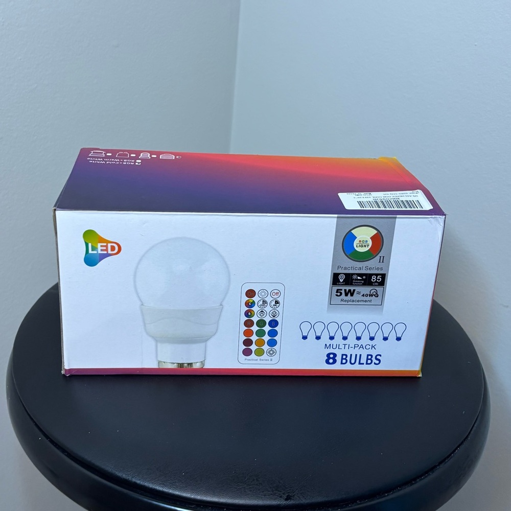 Color Changing LED Light Bulbs with 3 Remotes- 8 pack - Picture 11 of 11
